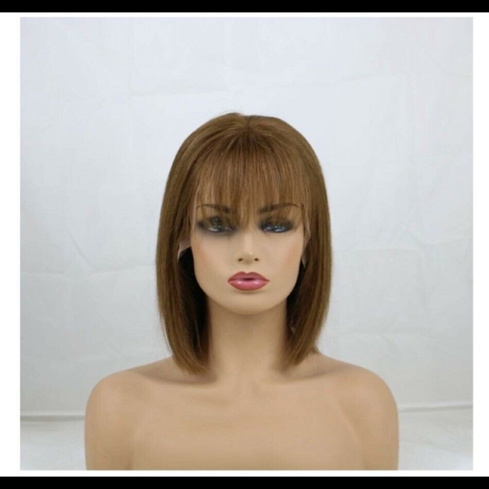 Bob style with bangs lace wig